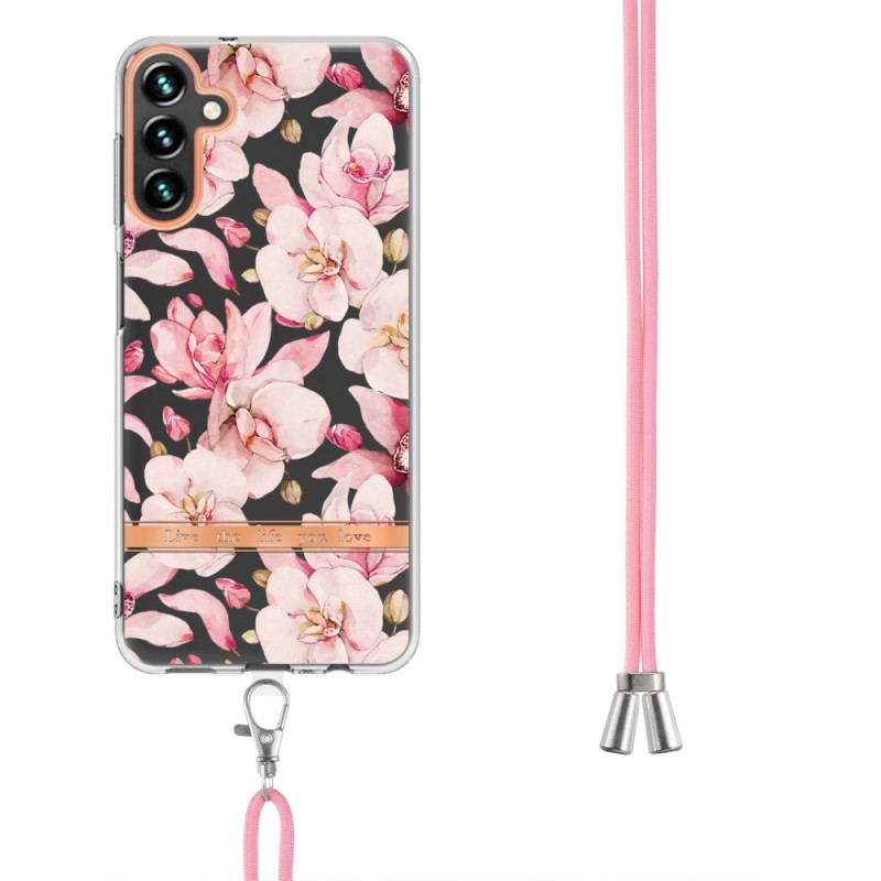 Capa Para Samsung Galaxy A54 5G De celular Com Cordão De Flor