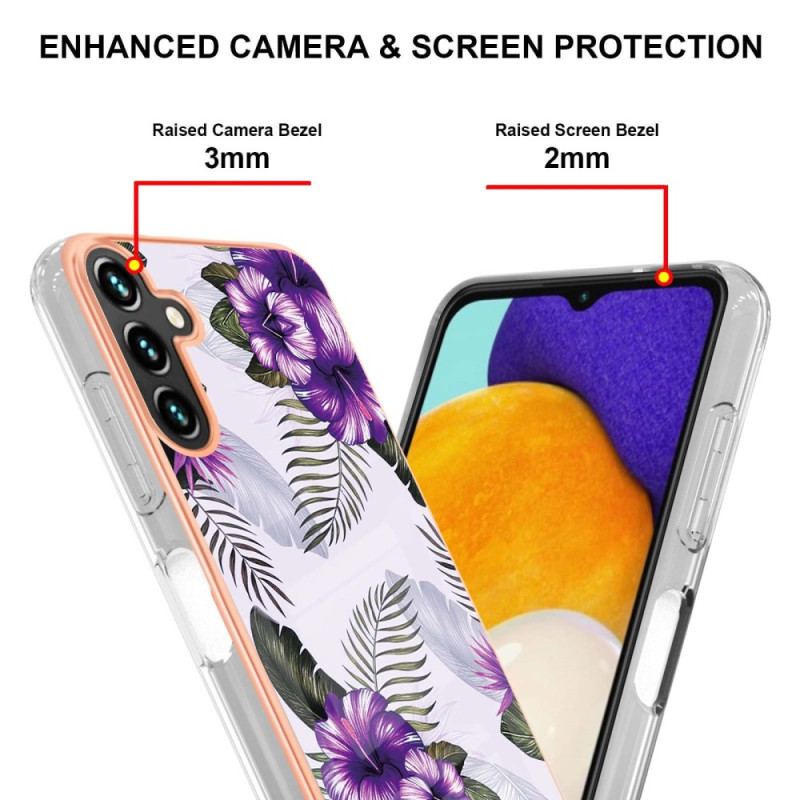 Capa Para Samsung Galaxy A54 5G Floral Marmorizado