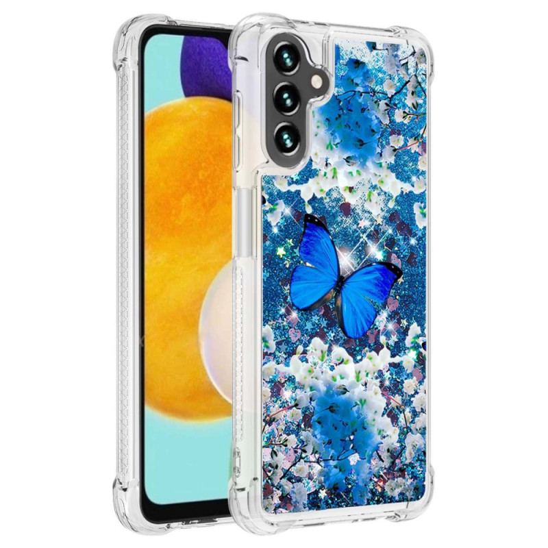 Capa Para Samsung Galaxy A54 5G Lantejoulas Borboletas