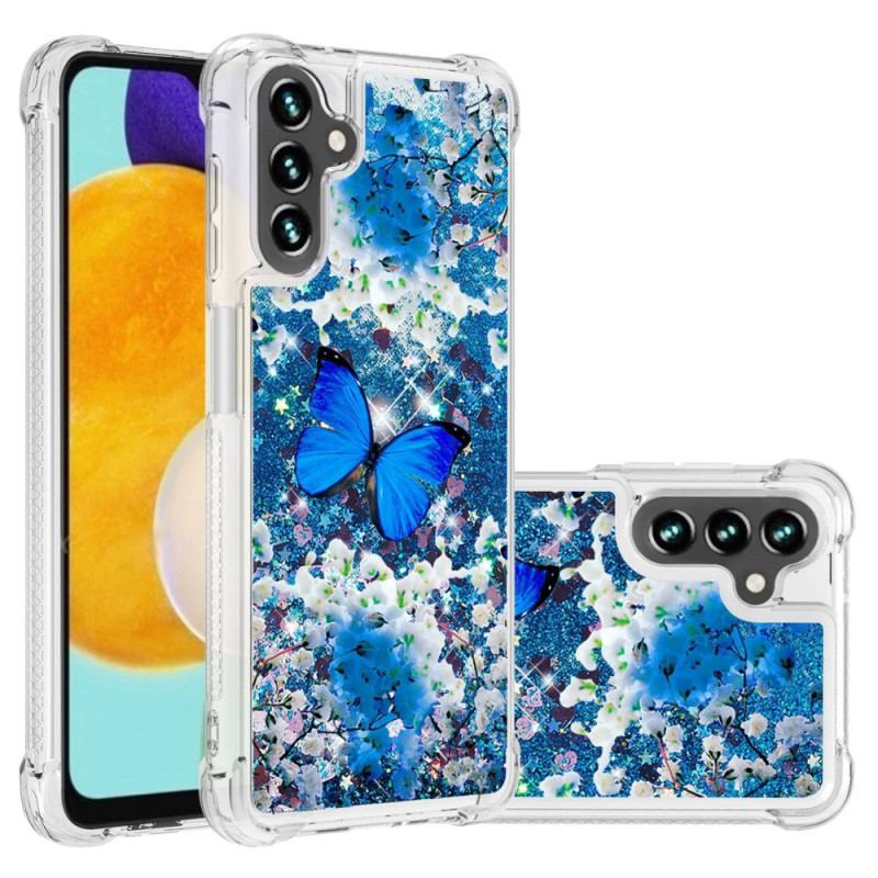 Capa Para Samsung Galaxy A54 5G Lantejoulas Borboletas