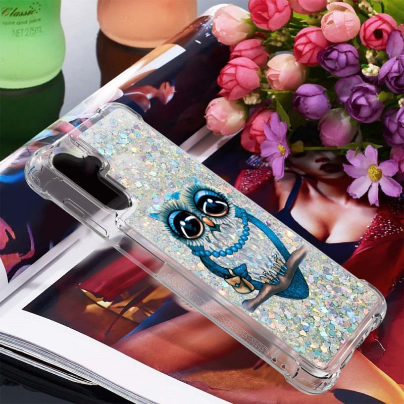 Capa Para Samsung Galaxy A54 5G Lantejoulas Miss Coruja