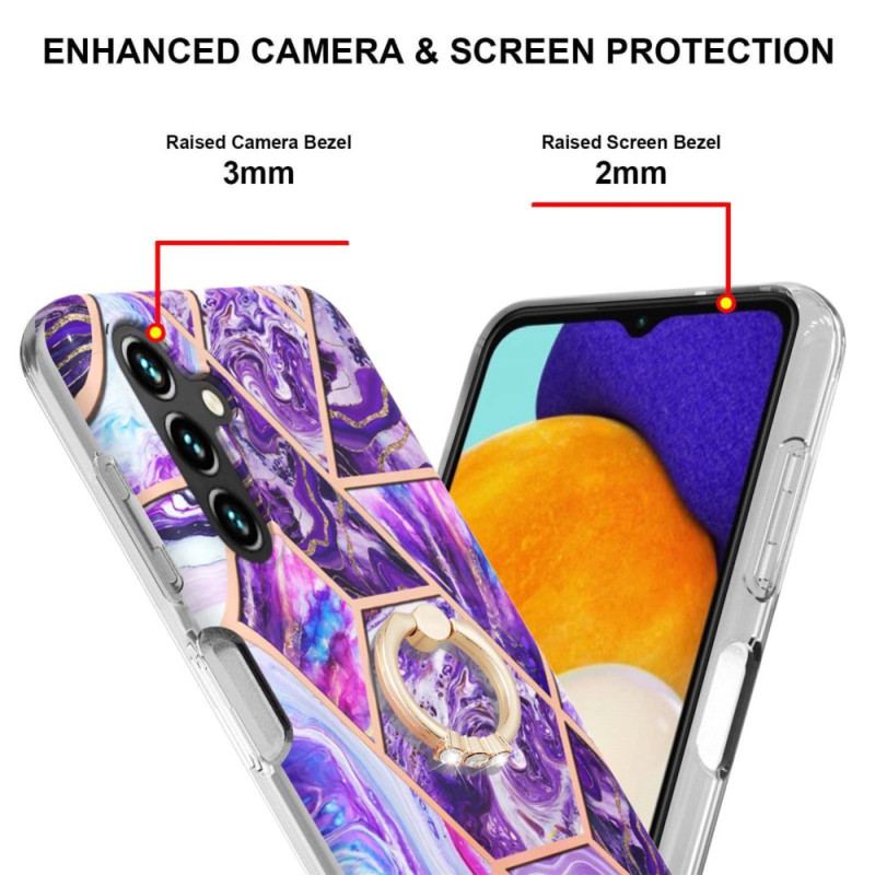 Capa Para Samsung Galaxy A54 5G Mármore Com Suporte De Anel