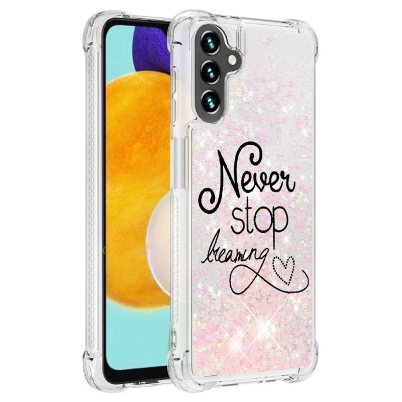 Capa Para Samsung Galaxy A54 5G Nunca Pare De Lantejoulas