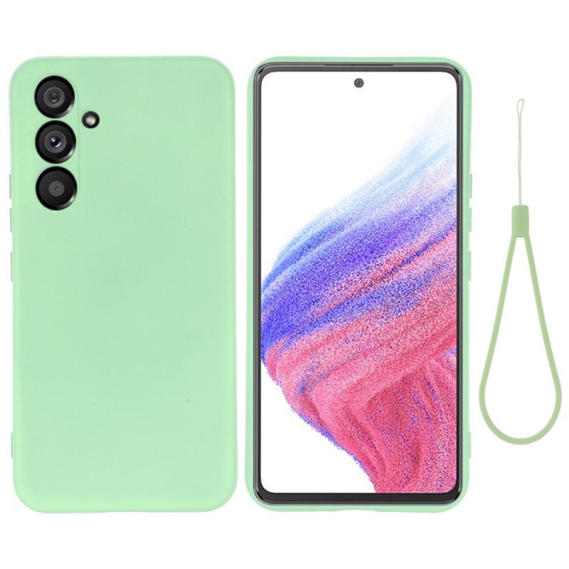 Capa Para Samsung Galaxy A54 5G Silicone Líquido Com Cordão