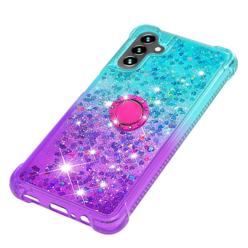 Capa Para Samsung Galaxy A54 5G Suporte De Anel Glitter