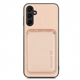 Capa Para Samsung Galaxy A54 5G Titular De Cartão De Fibra De Carbono