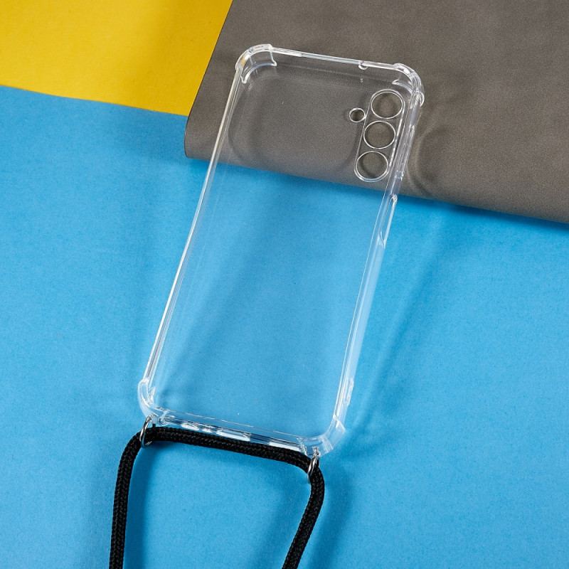 Capa Para Samsung Galaxy A54 5G Transparente Com Cordão