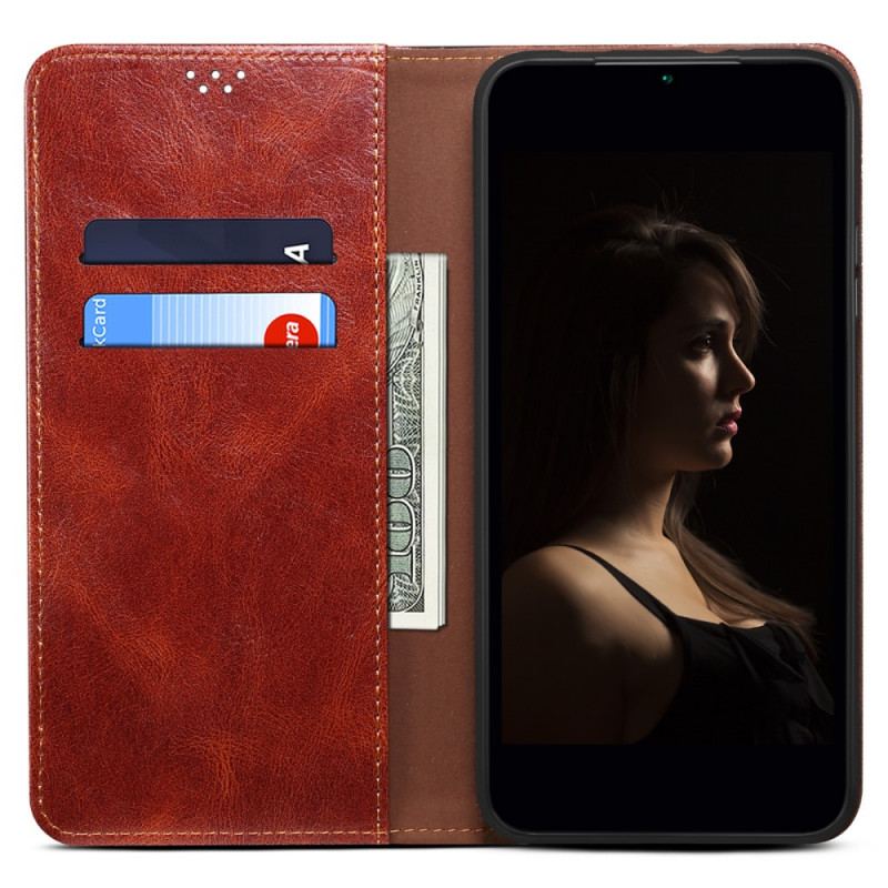 Capa De Celular Para Xiaomi Redmi Note 11 / 11S Flip Couro Sintético Encerado