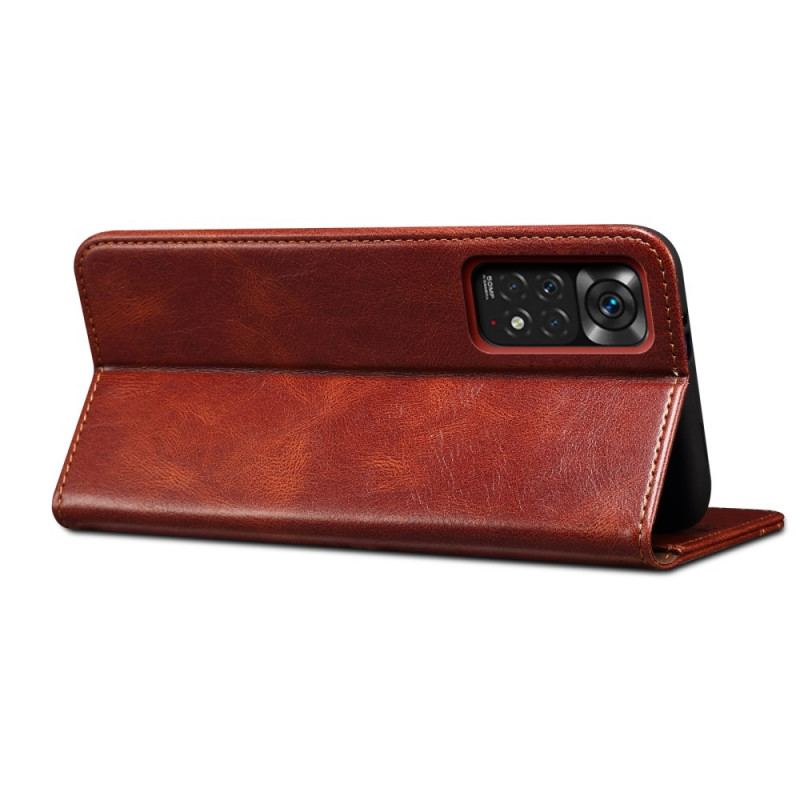 Capa De Celular Para Xiaomi Redmi Note 11 / 11S Flip Couro Sintético Encerado