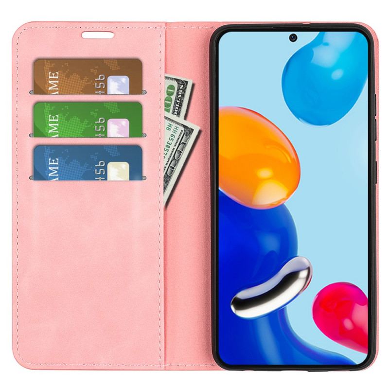 Capa De Celular Para Xiaomi Redmi Note 11 / 11S Flip Efeito Couro