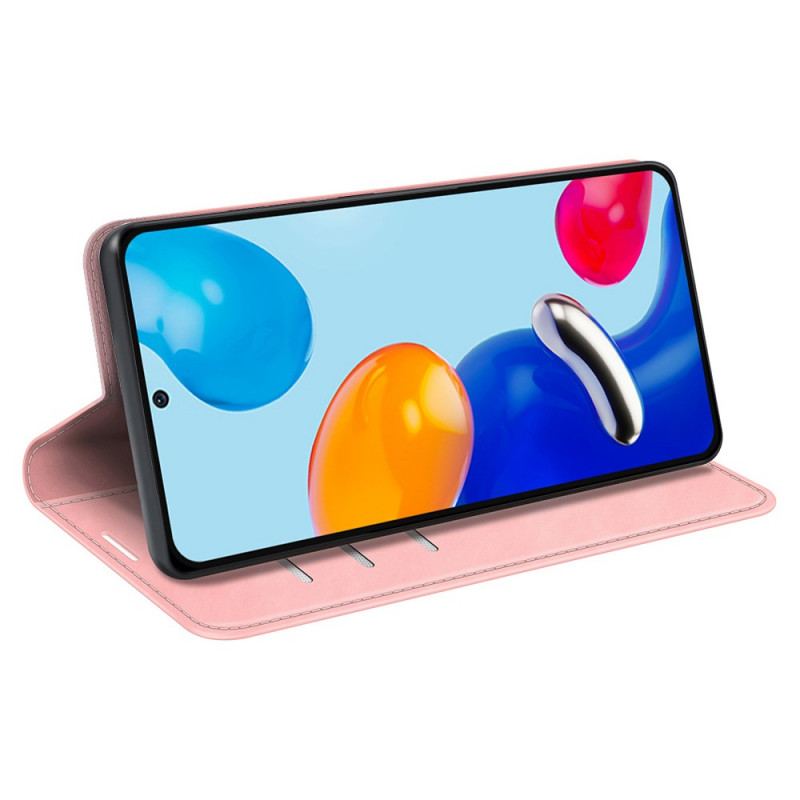 Capa De Celular Para Xiaomi Redmi Note 11 / 11S Flip Efeito Couro