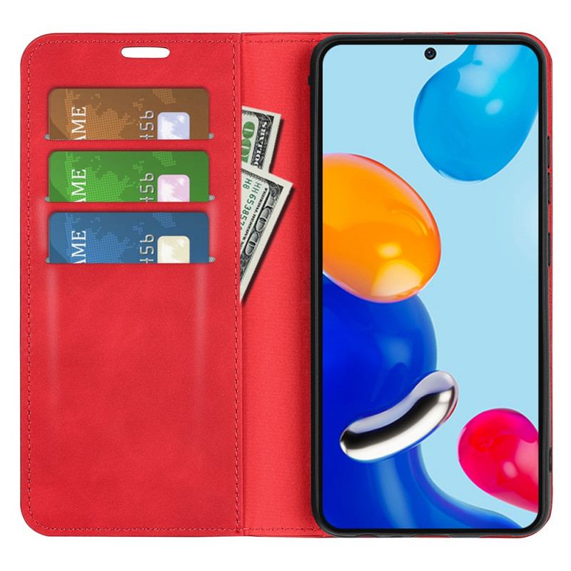 Capa De Celular Para Xiaomi Redmi Note 11 / 11S Flip Efeito Couro