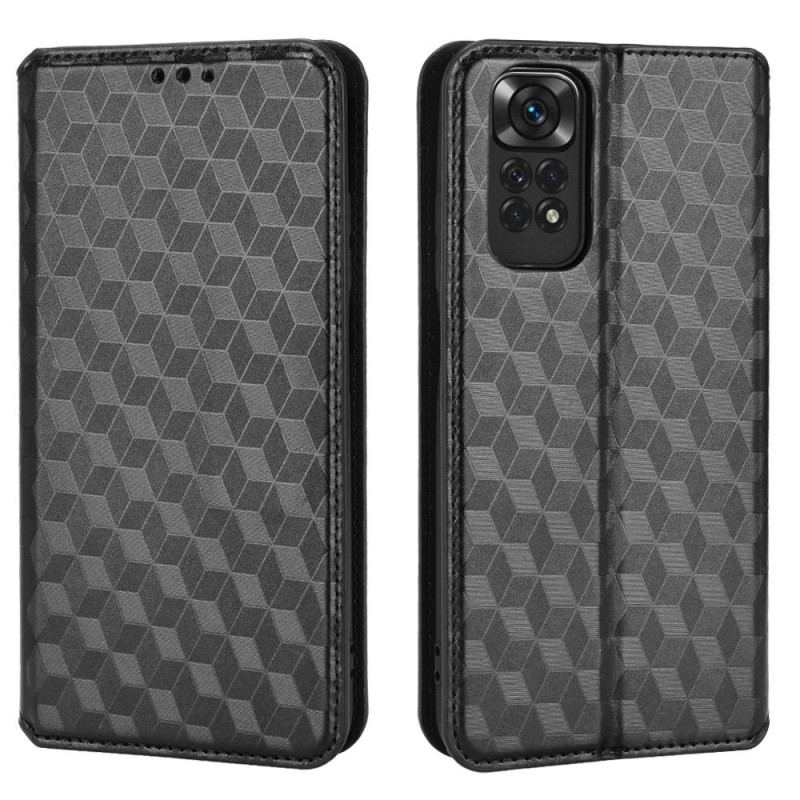 Capa De Celular Para Xiaomi Redmi Note 11 / 11S Flip Efeito Couro Diamante 3d