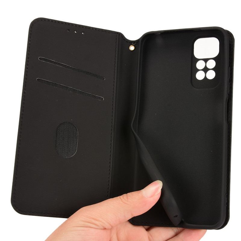 Capa De Celular Para Xiaomi Redmi Note 11 / 11S Flip Efeito Couro Diamante 3d