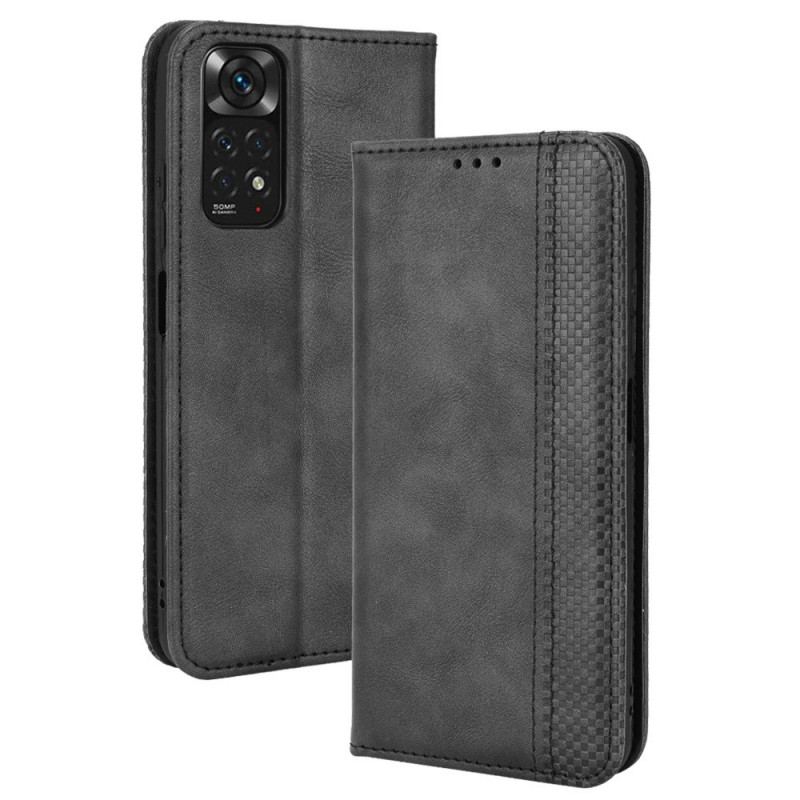 Capa De Celular Para Xiaomi Redmi Note 11 / 11S Flip Efeito Couro Vintage Estilizado