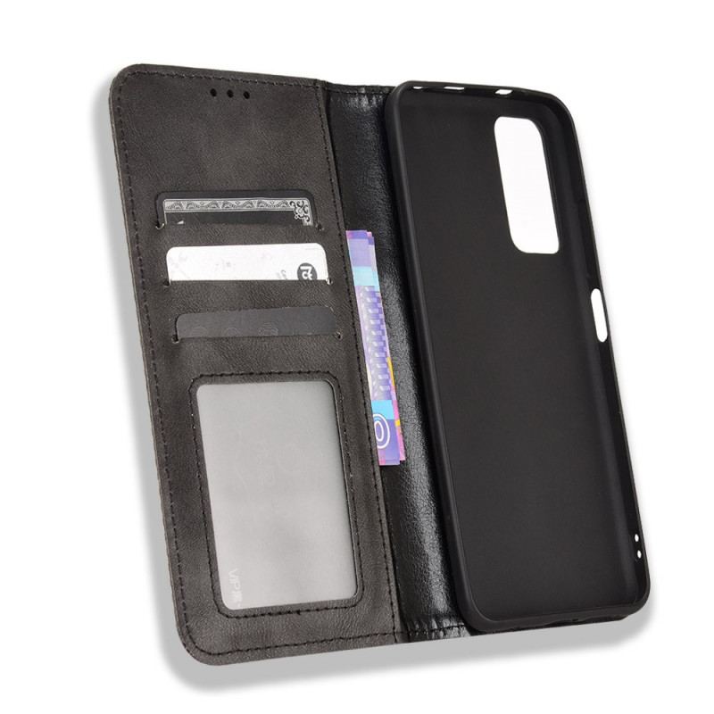 Capa De Celular Para Xiaomi Redmi Note 11 / 11S Flip Efeito Couro Vintage Estilizado