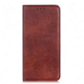 Capa De Celular Para Xiaomi Redmi Note 11 / 11S Flip Lichia Textura De Couro Dividido