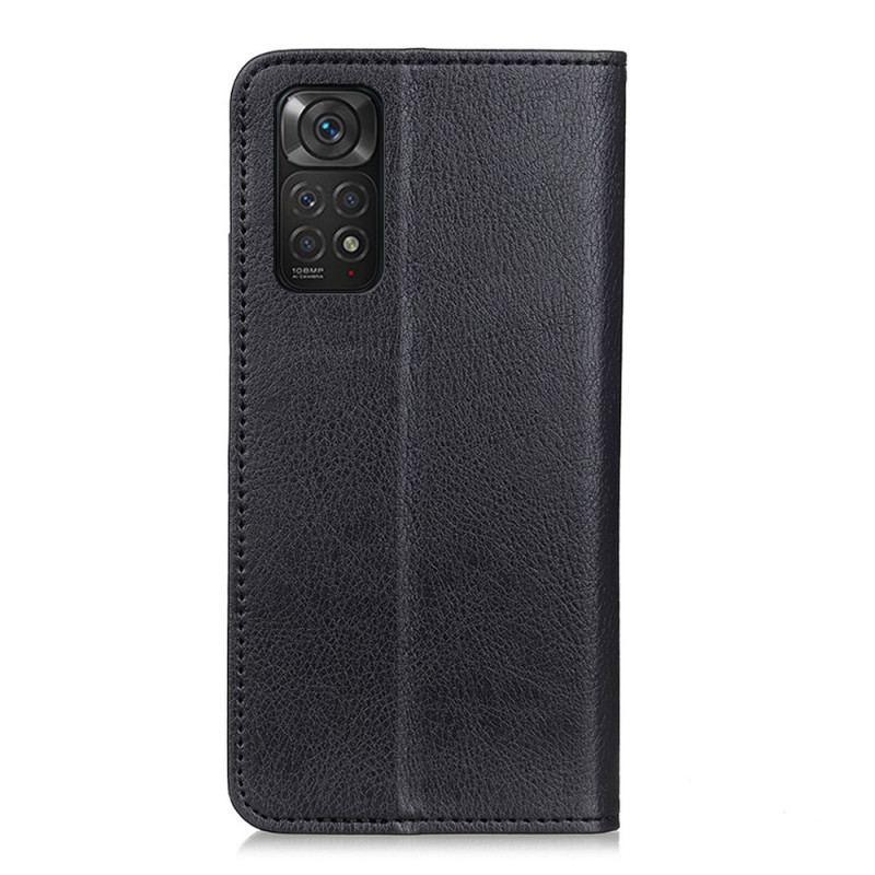 Capa De Celular Para Xiaomi Redmi Note 11 / 11S Flip Lichia Textura De Couro Dividido