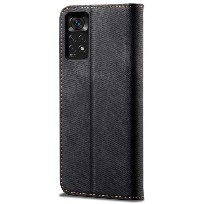 Capa De Celular Para Xiaomi Redmi Note 11 / 11S Flip Tecido Jeans