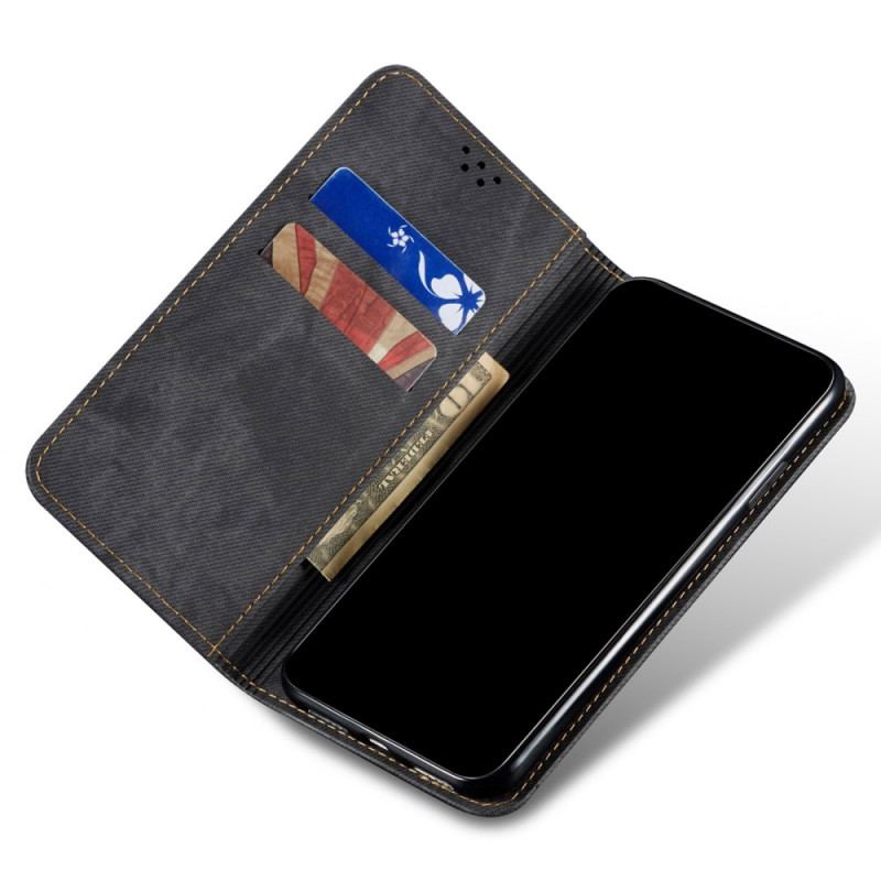 Capa De Celular Para Xiaomi Redmi Note 11 / 11S Flip Tecido Jeans