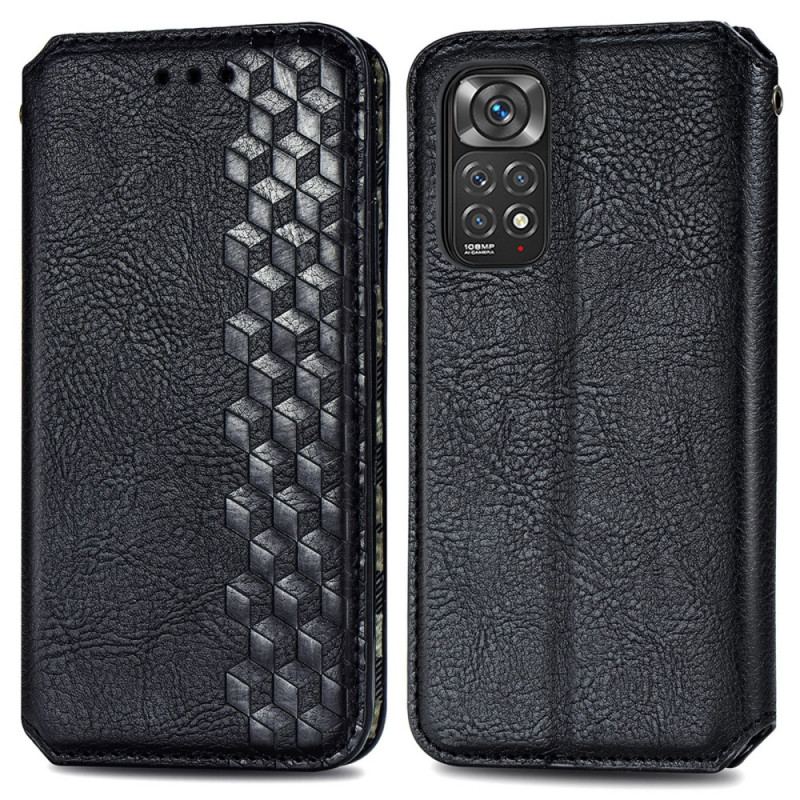 Capa De Celular Para Xiaomi Redmi Note 11 / 11S Flip Textura Diamante Efeito Couro