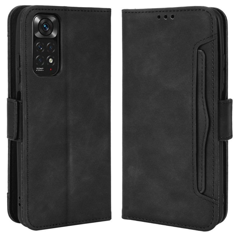 Capa De Couro Para Xiaomi Redmi Note 11 / 11S Cartões Múltiplos