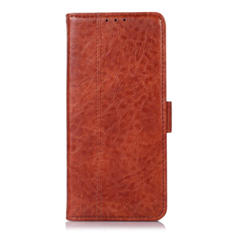 Capa De Couro Para Xiaomi Redmi Note 11 / 11S Costura Sutil