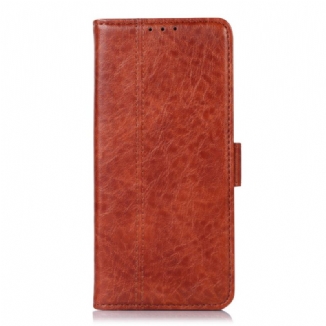 Capa De Couro Para Xiaomi Redmi Note 11 / 11S Costura Sutil