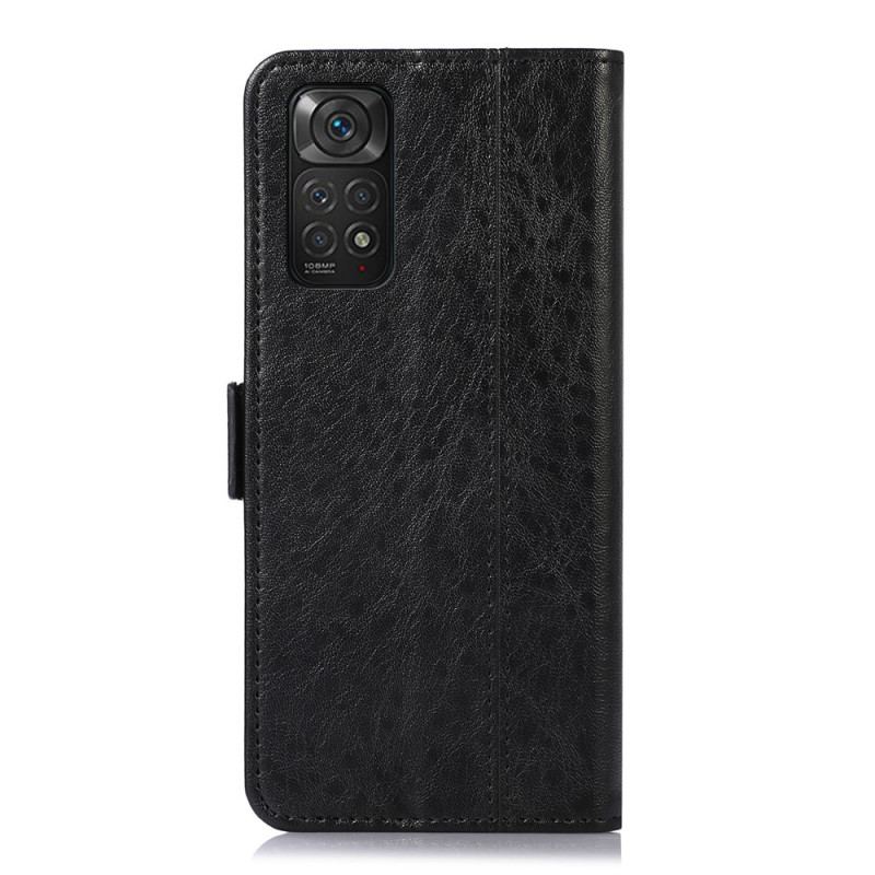 Capa De Couro Para Xiaomi Redmi Note 11 / 11S Costura Sutil