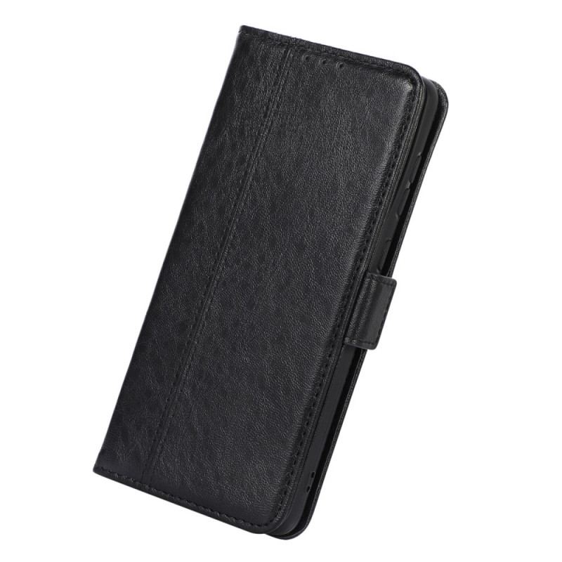 Capa De Couro Para Xiaomi Redmi Note 11 / 11S Costura Sutil