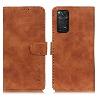 Capa De Couro Para Xiaomi Redmi Note 11 / 11S Efeito Couro Vintage Khazneh