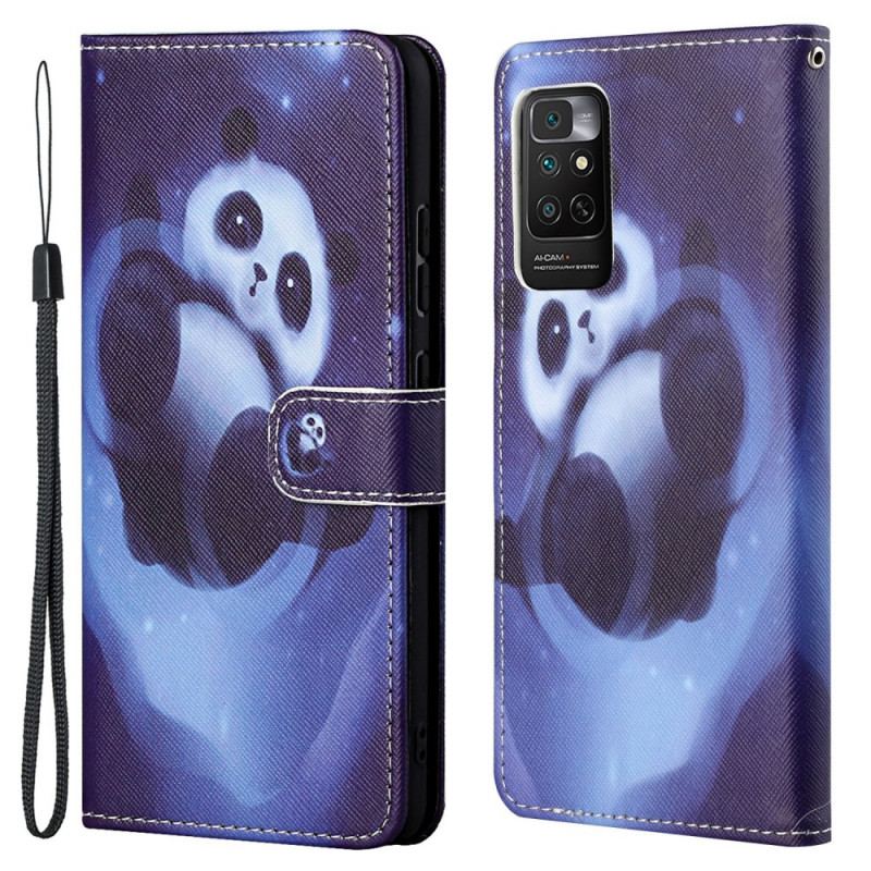 Capa De Couro Para Xiaomi Redmi Note 11 / 11S Espaço Panda