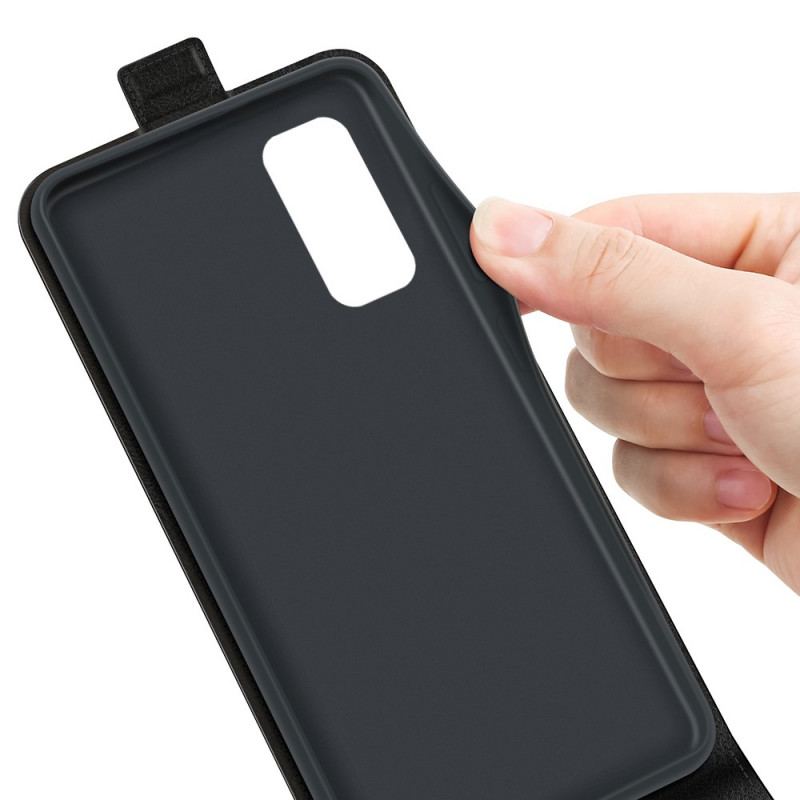 Capa De Couro Para Xiaomi Redmi Note 11 / 11S Flip Aba Vertical Efeito Couro