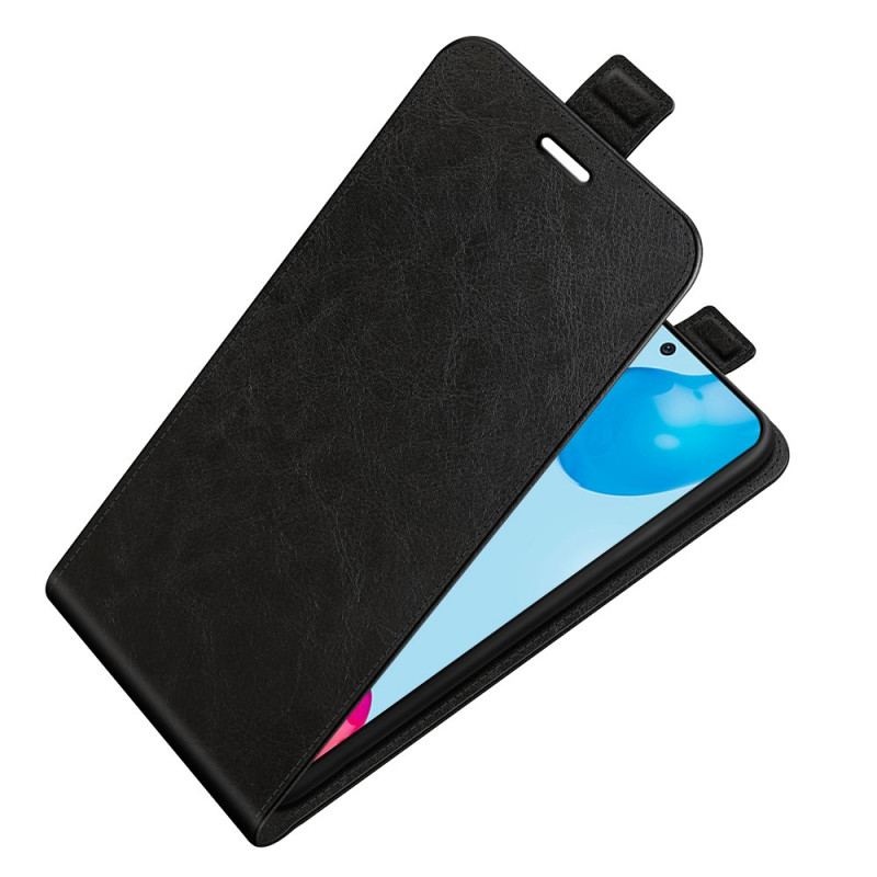 Capa De Couro Para Xiaomi Redmi Note 11 / 11S Flip Aba Vertical Efeito Couro