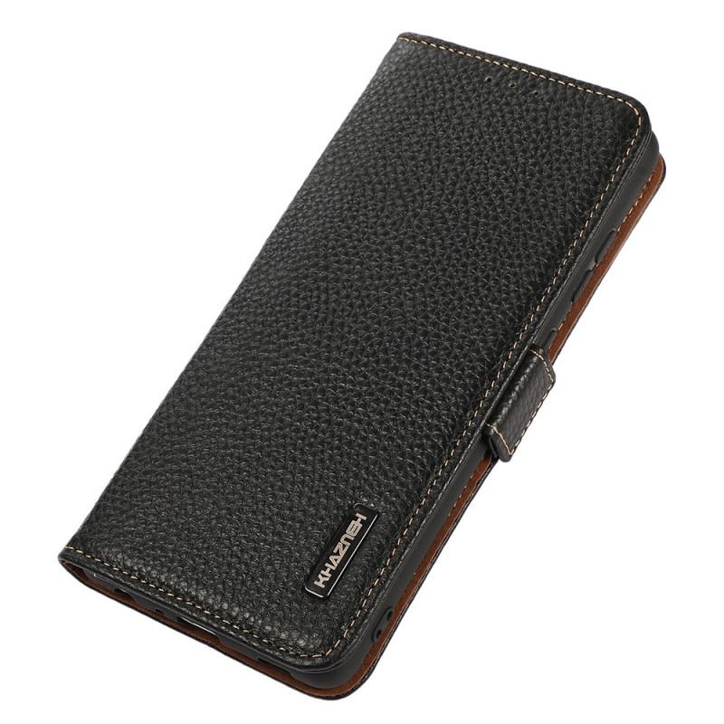 Capa De Couro Para Xiaomi Redmi Note 11 / 11S Couro De Lichia Khazneh Rfid