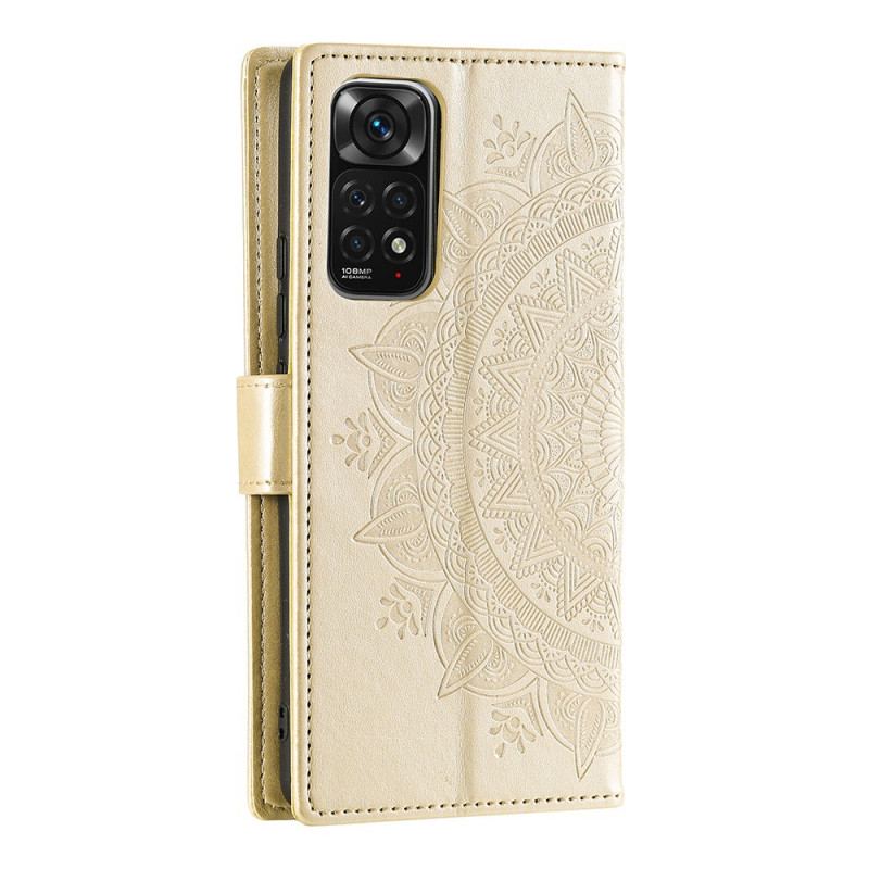 Capa De Couro Para Xiaomi Redmi Note 11 / 11S Mandala Do Sol