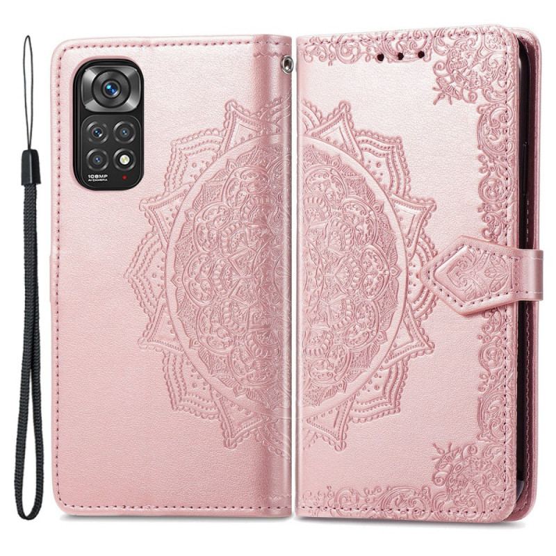 Capa De Couro Para Xiaomi Redmi Note 11 / 11S Mandala Idade Média