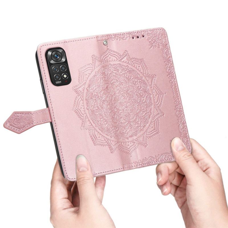 Capa De Couro Para Xiaomi Redmi Note 11 / 11S Mandala Idade Média