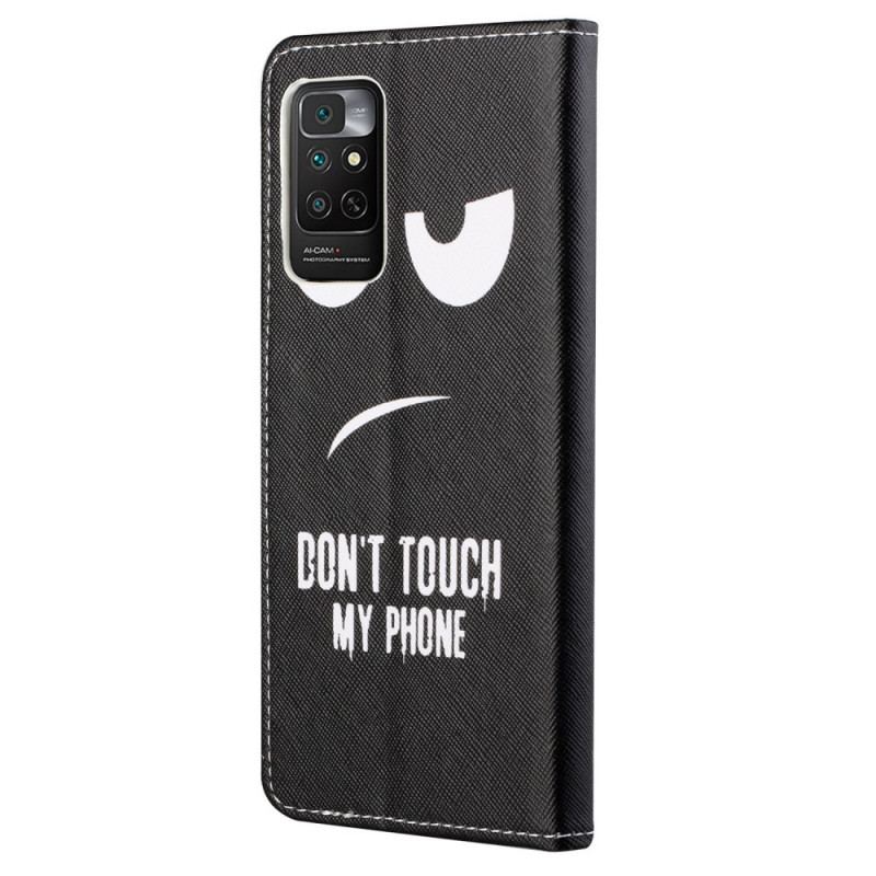 Capa De Couro Para Xiaomi Redmi Note 11 / 11S Não Toque No Meu Telefone