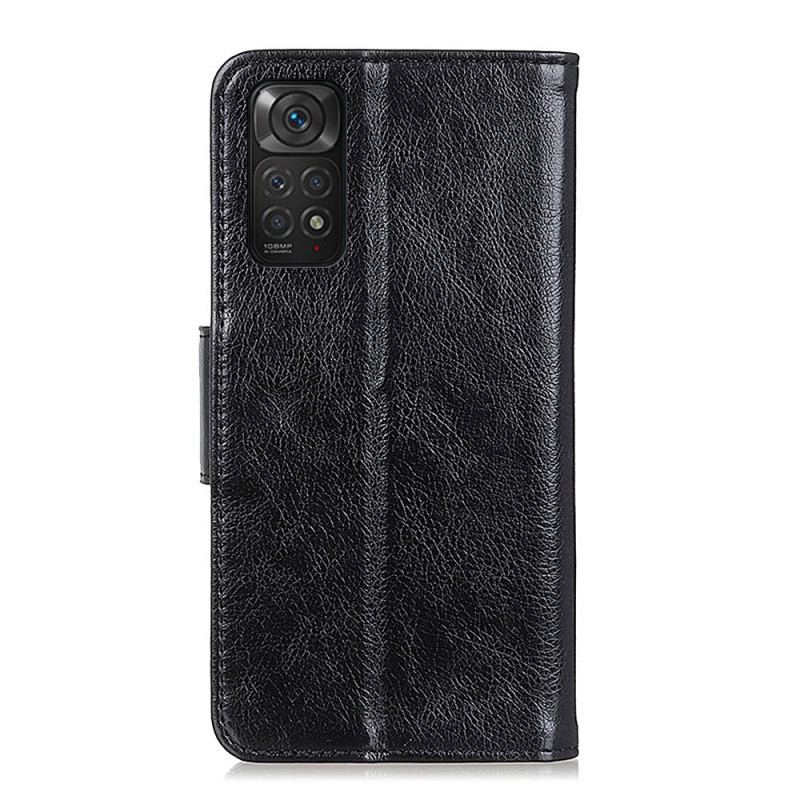 Capa De Couro Para Xiaomi Redmi Note 11 / 11S Couro Napa Rachado