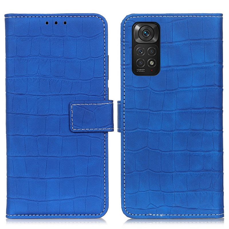 Capa De Couro Para Xiaomi Redmi Note 11 / 11S Poder Do Crocodilo