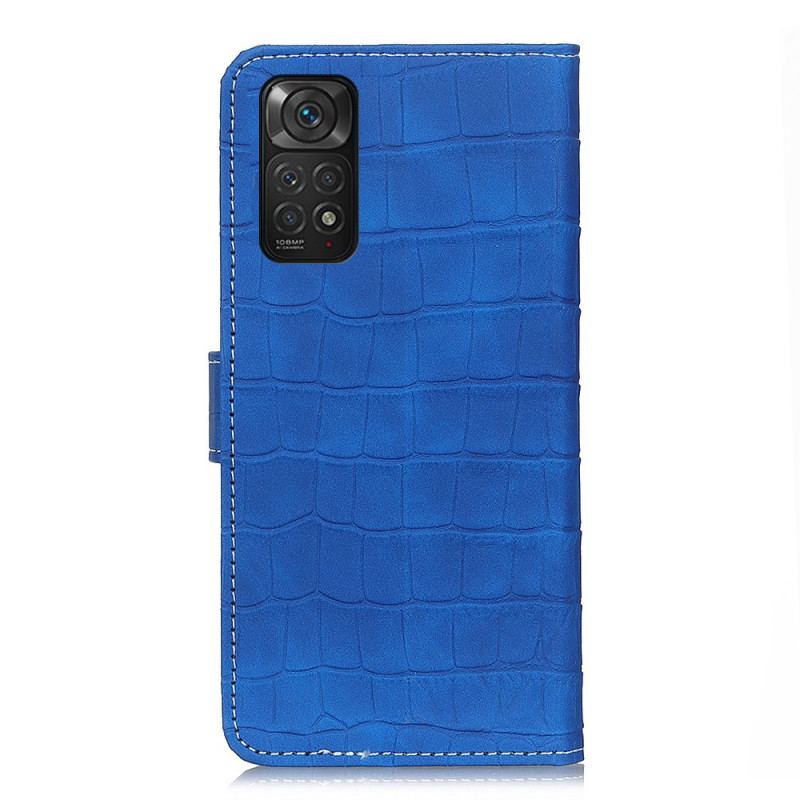 Capa De Couro Para Xiaomi Redmi Note 11 / 11S Poder Do Crocodilo