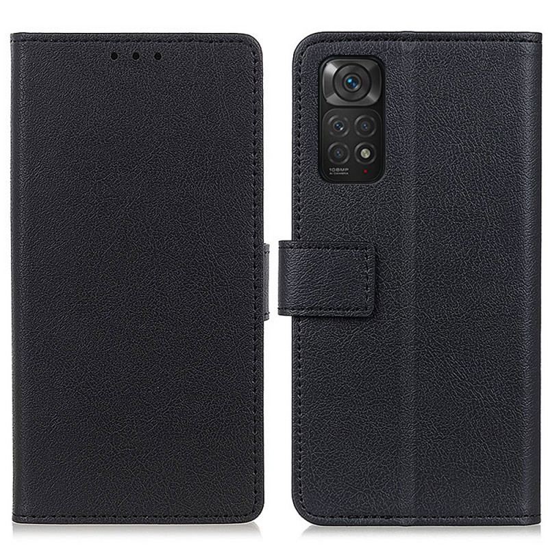 Capa De Couro Para Xiaomi Redmi Note 11 / 11S Couro Sintético De Lichia Premium