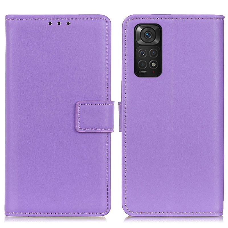 Capa De Couro Para Xiaomi Redmi Note 11 / 11S Couro Sintético Liso