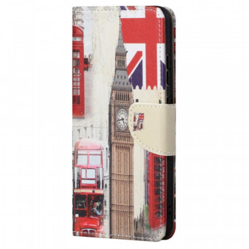 Capa De Couro Para Xiaomi Redmi Note 11 / 11S Vida Em Londres