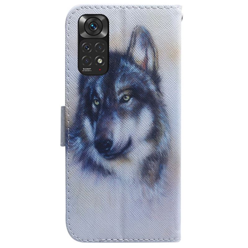 Capa Em Pele Para Xiaomi Redmi Note 11 / 11S Olhar Canino