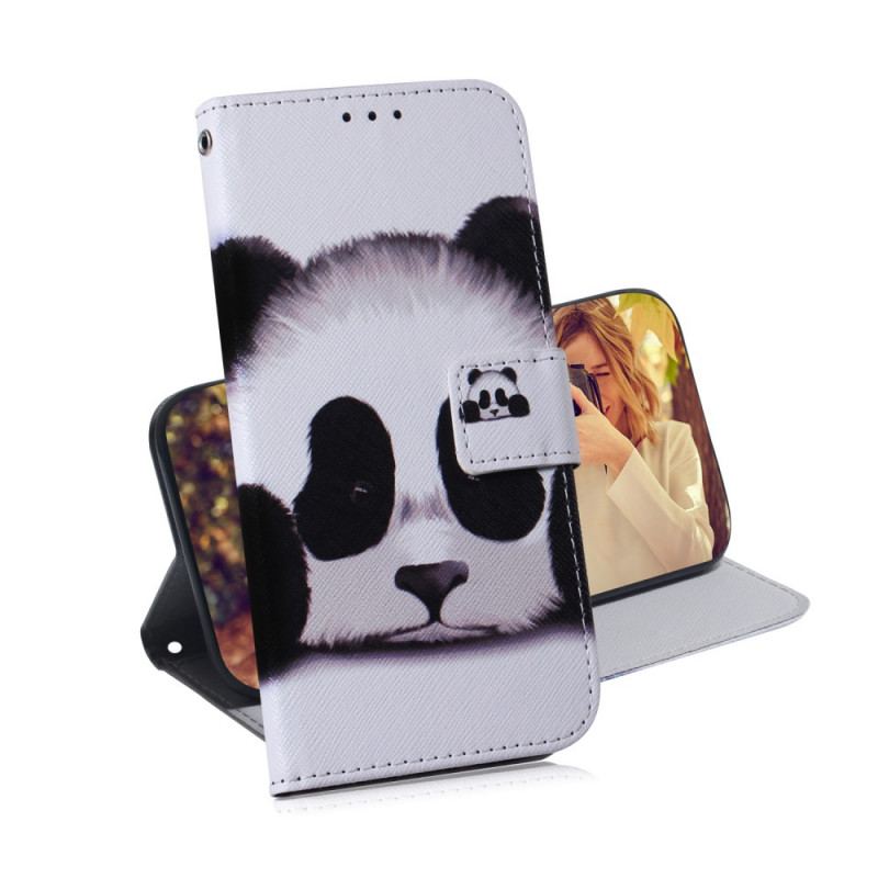 Capa Em Pele Para Xiaomi Redmi Note 11 / 11S Panda