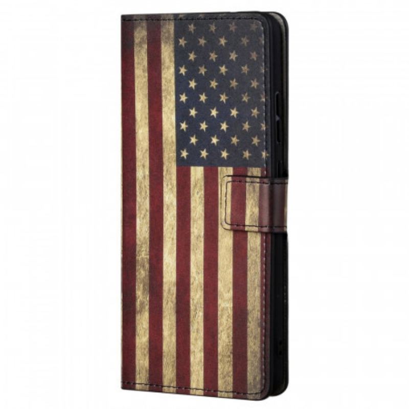 Capa Flip Para Xiaomi Redmi Note 11 / 11S Bandeira Americana