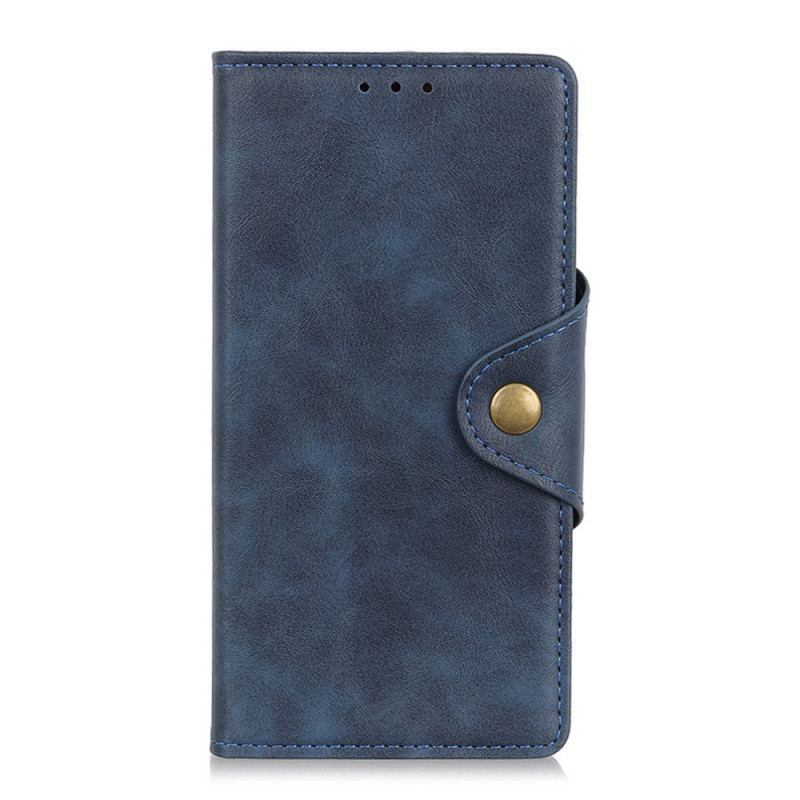 Capa Flip Para Xiaomi Redmi Note 11 / 11S Botão De Couro Falso