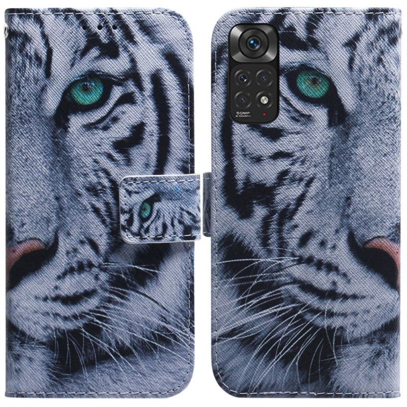 Capa Flip Para Xiaomi Redmi Note 11 / 11S Cara De Tigre